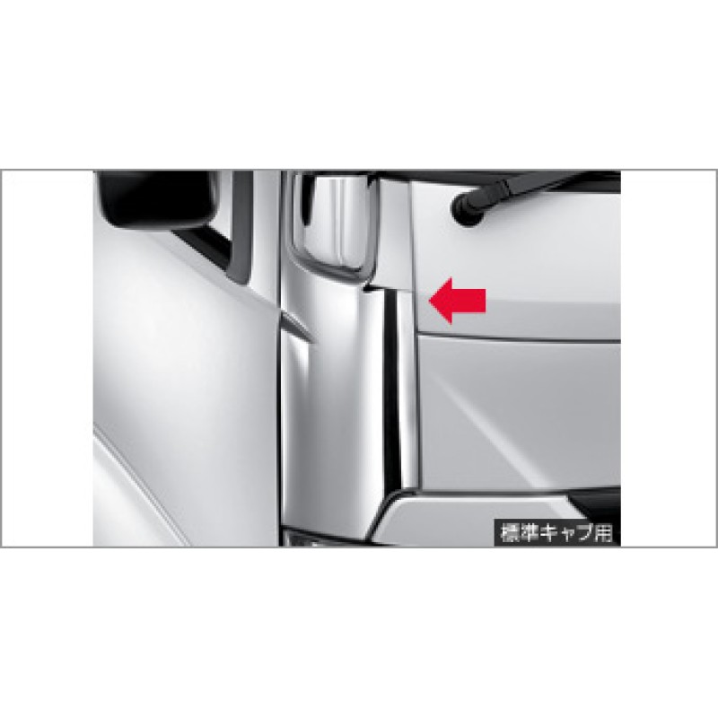 Chrome side panel set, chrome rear door panel (RH), (LH) for Toyota DYNA XZU600D-TUMMB-K (May 2013 – )